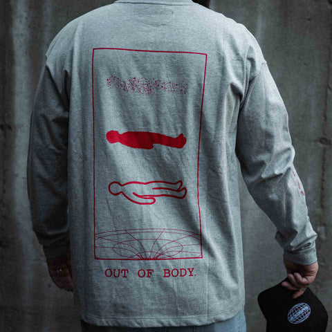 AREA52 "OUT OF BODY" - Long Sleeve - Liminal Gray