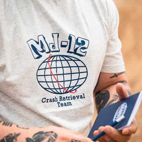 MAJESTIC 12 "Crash Retrieval Team" Tee In Light Heather