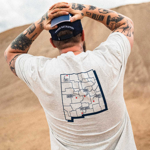 MAJESTIC 12 "Crash Retrieval Team" Tee In Light Heather