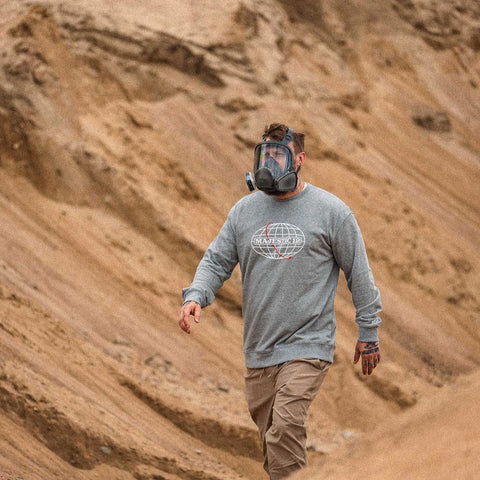 MAJESTIC 12 Crewneck In Heather Grey