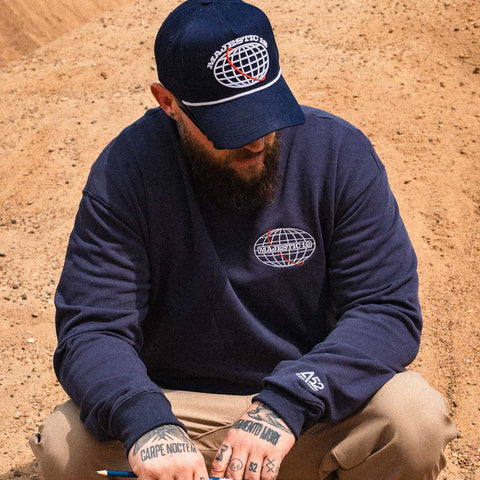 MAJESTIC 12 "Crash Retrieval Team" Crewneck In Royal Blue