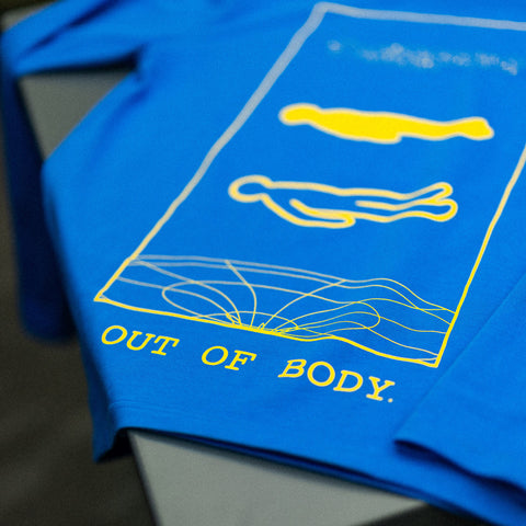 AREA52 "OUT OF BODY" - Long Sleeve - Signal Blue