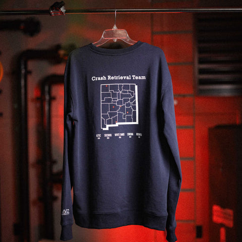 MAJESTIC 12 "Crash Retrieval Team" Crewneck In Royal Blue