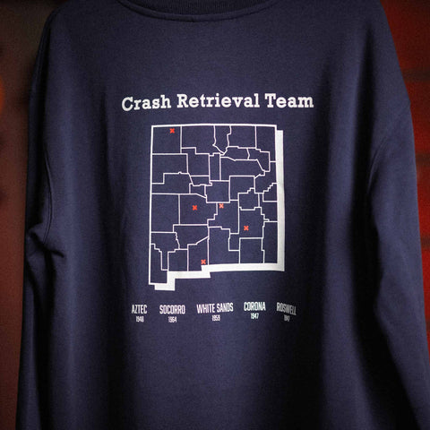 MAJESTIC 12 "Crash Retrieval Team" Crewneck In Royal Blue