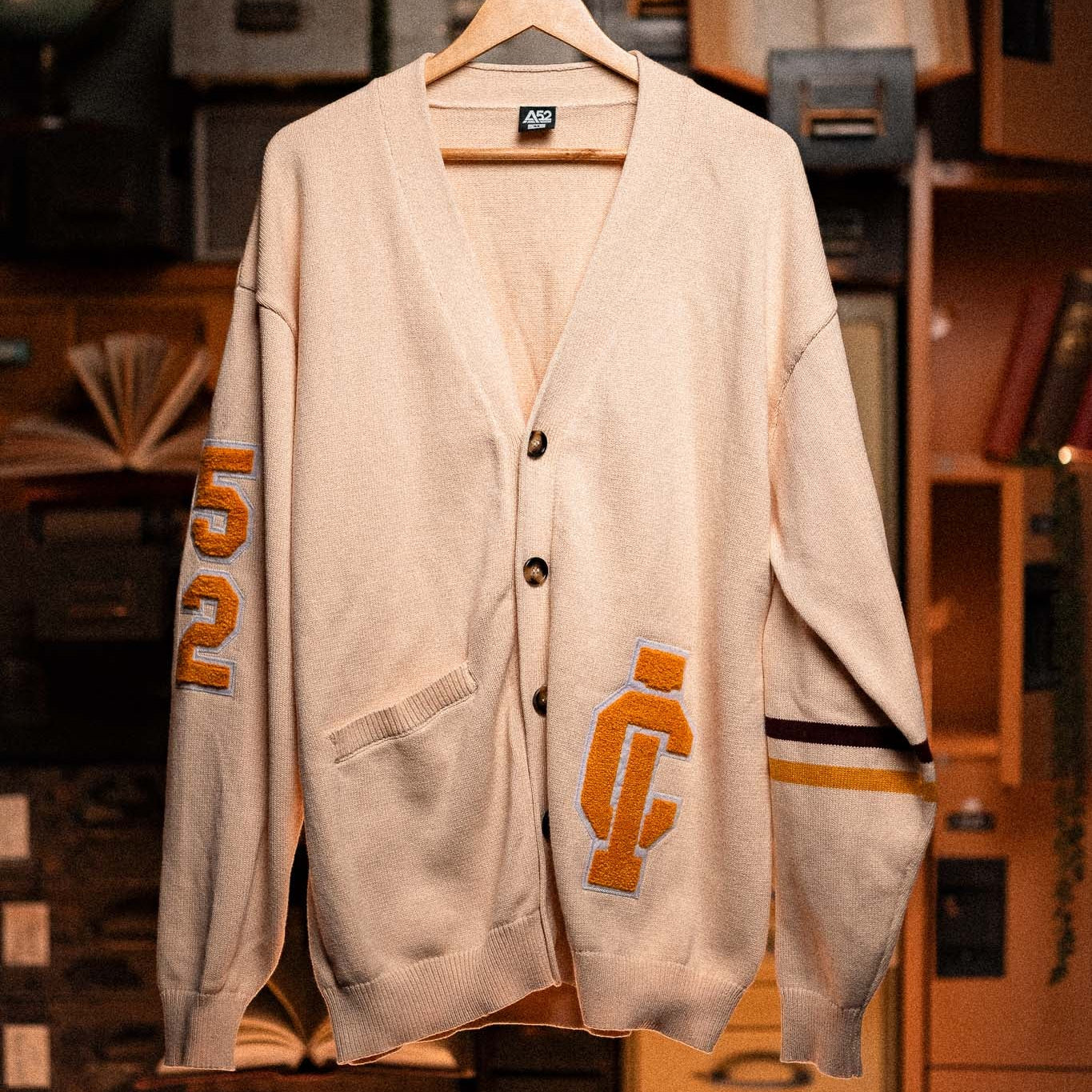 Invisible College Varsity Oversized Cardigan – AREA52