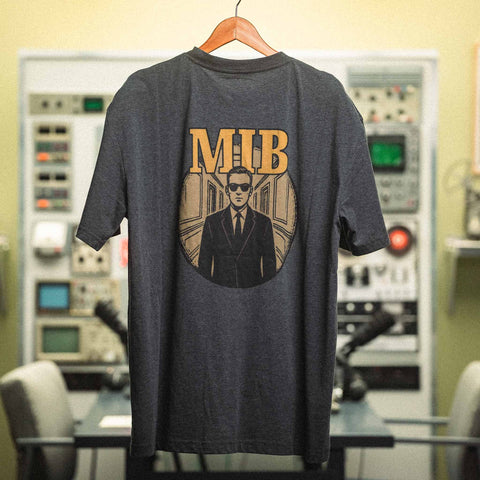 AREA52 "MIB" Tee in Charcoal