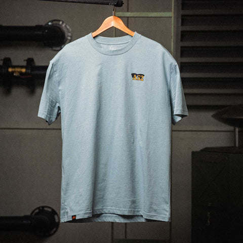 AREA52 "MIB" Tee in Steel Blue