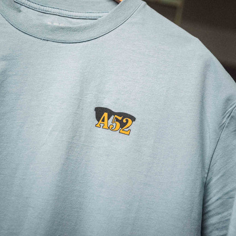 AREA52 "MIB" Tee in Steel Blue