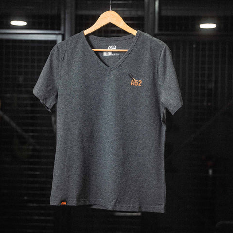 AREA52 "Lacerta" Women V-Neck in Charcoal