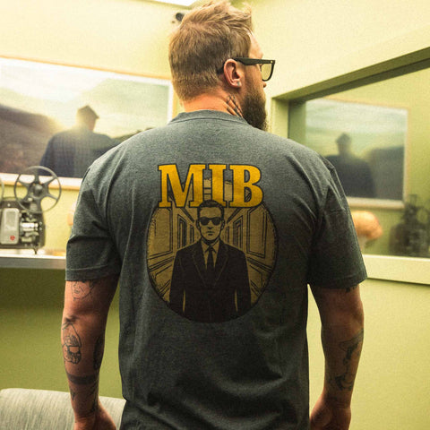 AREA52 "MIB" Tee in Charcoal