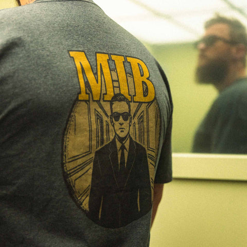 AREA52 "MIB" Tee in Charcoal