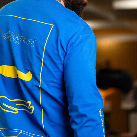 AREA52 "OUT OF BODY" - Long Sleeve - Signal Blue