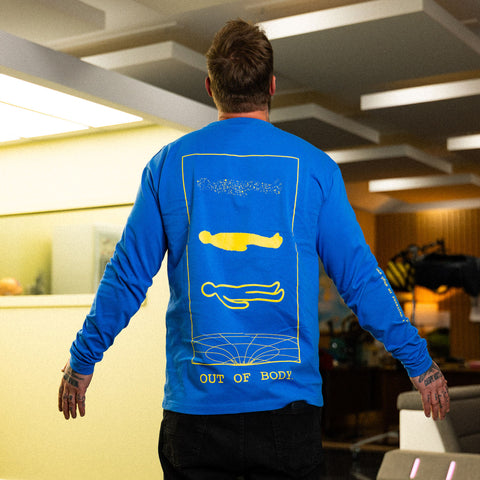 AREA52 "OUT OF BODY" - Long Sleeve - Signal Blue