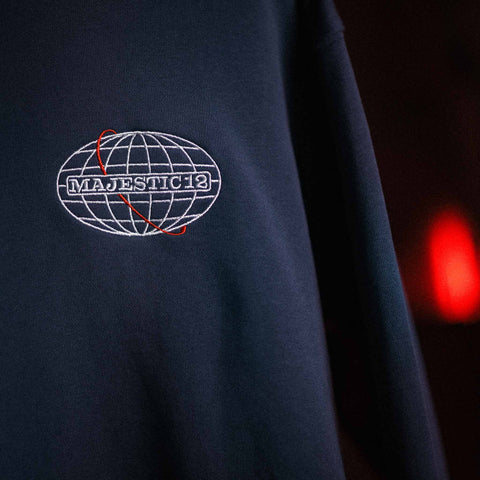 MAJESTIC 12 "Crash Retrieval Team" Crewneck In Royal Blue