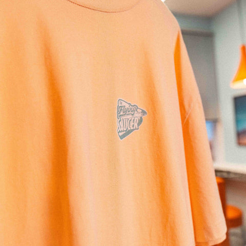 The Flying Saucer Diner Tee In Sunset Orange