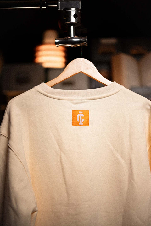 Invisible College Crew-Neck Sweatshirt In Cream