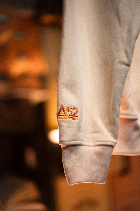 Invisible College Crew-Neck Sweatshirt In Cream