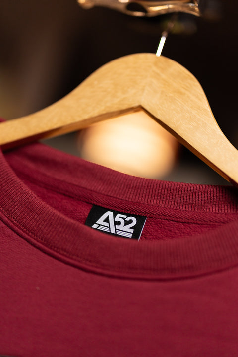 Invisible College Crewneck in Crimson