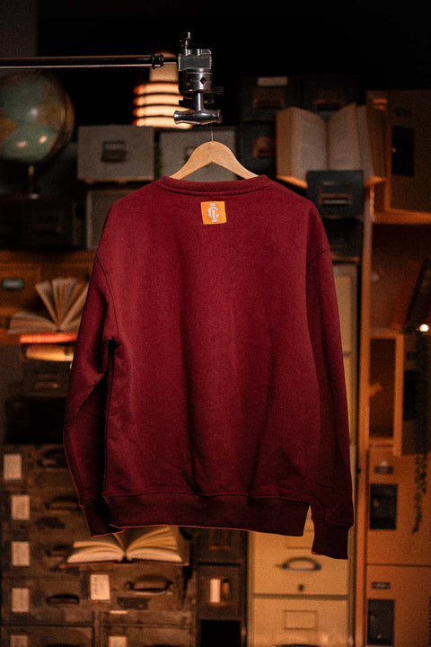 Invisible College Crewneck in Crimson