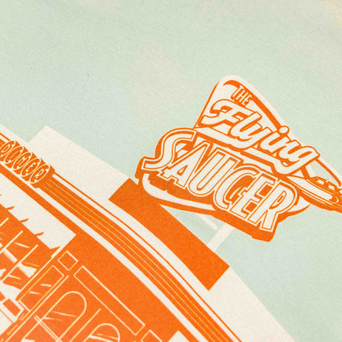 The Flying Saucer Diner Tee In Sky Blue
