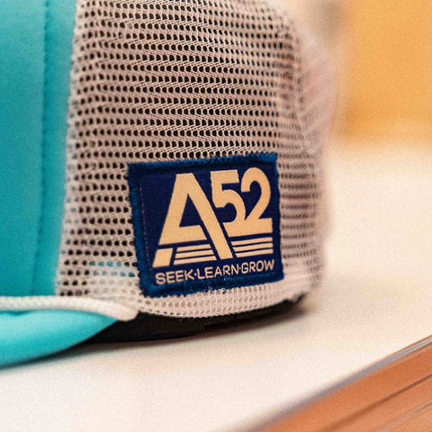 The Flying Saucer Diner Trucker Hat in Sky Blue