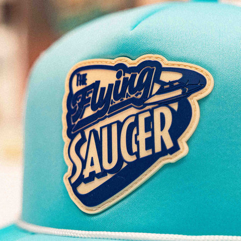 The Flying Saucer Diner Trucker Hat in Sky Blue