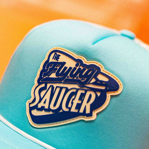 The Flying Saucer Diner Trucker Hat in Sky Blue