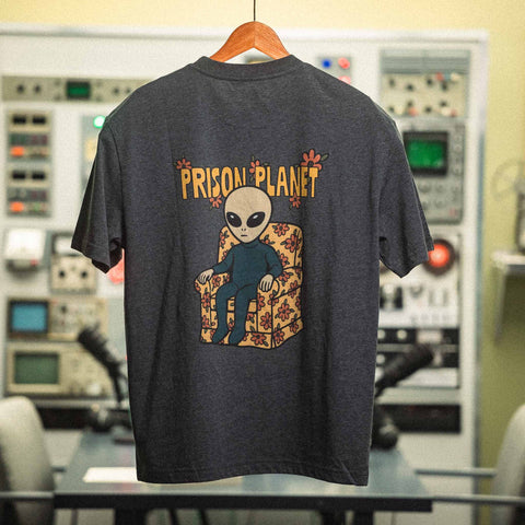 AREA52 "Prison Planet" Tee in Charcoal