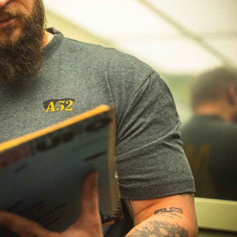 AREA52 "MIB" Tee in Charcoal