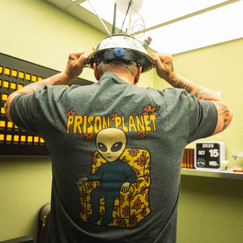 AREA52 "Prison Planet" Tee in Charcoal