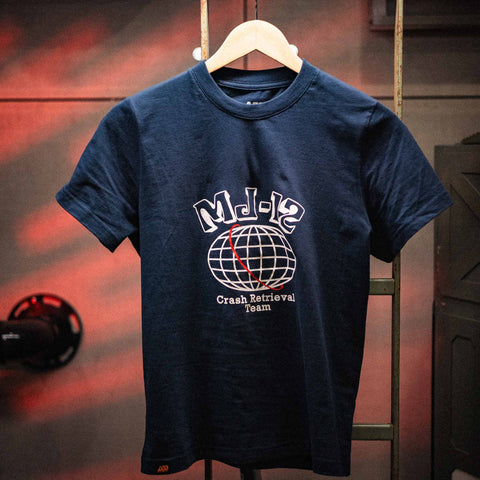 MAJESTIC 12 "Crash Retrieval Team" Women's Tee In Royal Blue