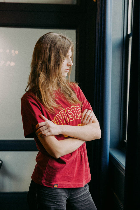 Women's Invisible College Tee In Crimson