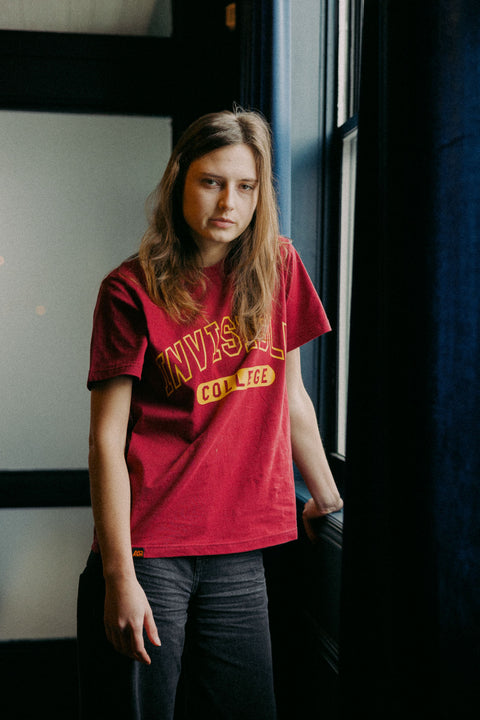 Women's Invisible College Tee In Crimson