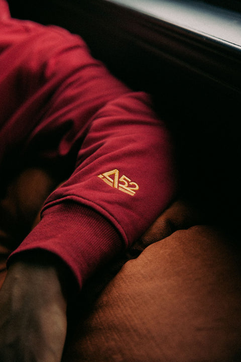 Invisible College Crewneck in Crimson
