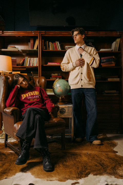 Invisible College Varsity Oversized Cardigan