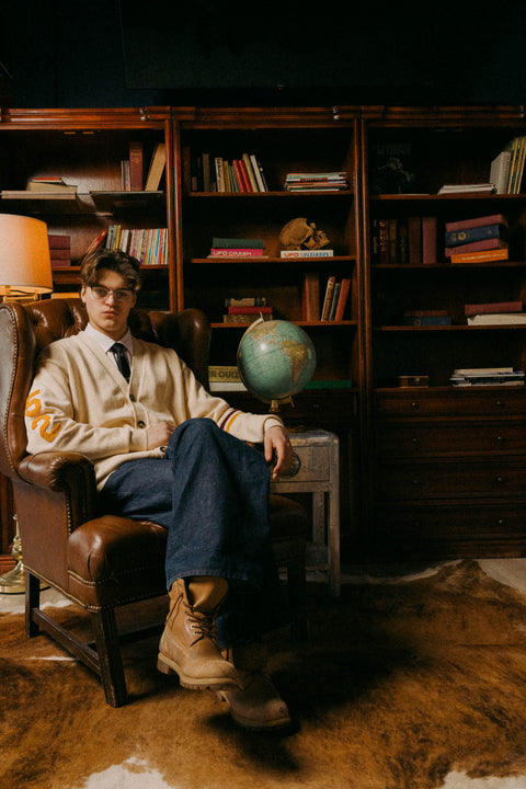 Invisible College Varsity Oversized Cardigan